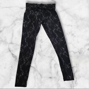 Ardene Ice Dye Leggings Black & White Size Large